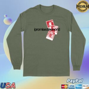 I Promised The World Merch Store Polaroids Military Green Long Sleeve
