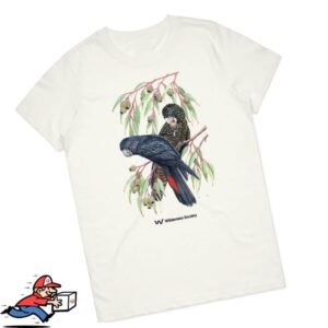 Wilderness Store Merch Forest Red Tailed Black Cockatoo Womens Natural Organic T-Shirt