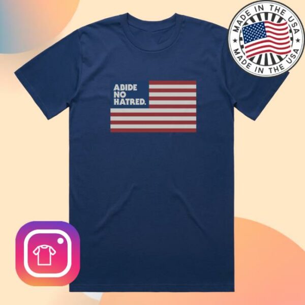 The Bitter Southerner General Store Merch Abide No Hatred American Flag T-Shirt
