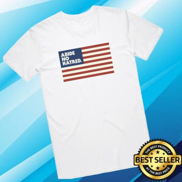 The Bitter Southerner General Store Merch Abide No Hatred American Flag White T-Shirt
