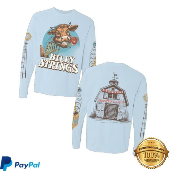 Billy Strings Store Merch Cow Long Sleeve Tee