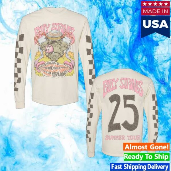 Billy Strings Store Merch Engine Summer Tour Poster Long Sleeve Tee