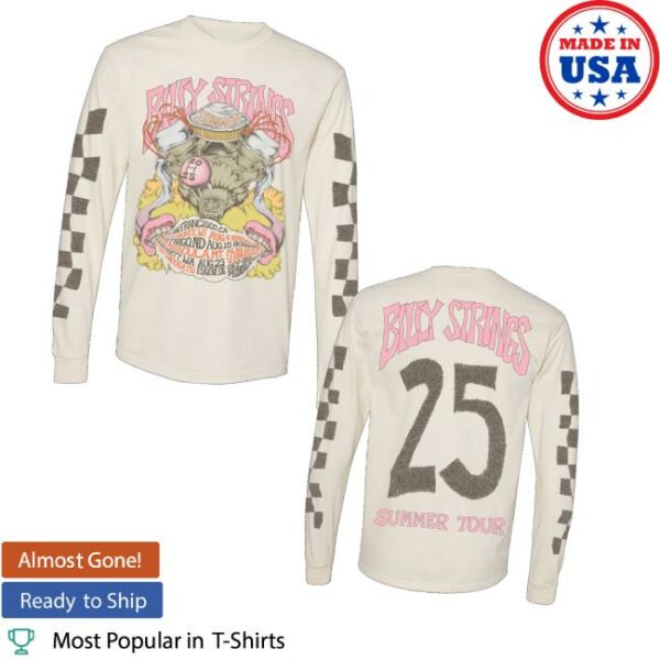 Billy Strings Store Merch Engine Summer Tour Poster Long Sleeve Tee
