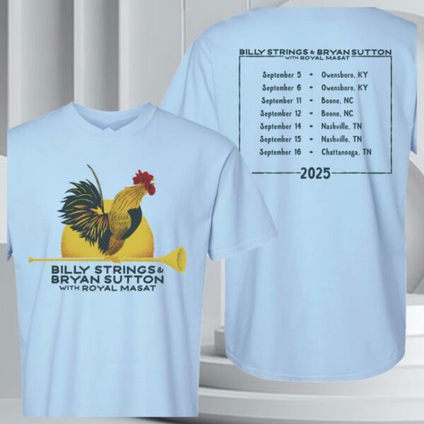 Billy Strings Store Merch Rooster With Dates Tee