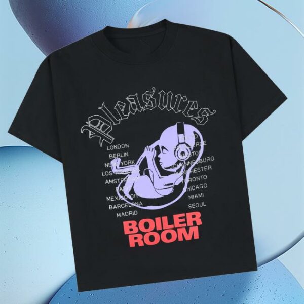 Boiler Room Store Merch Br X Pleasures Headphone Black T-Shirt