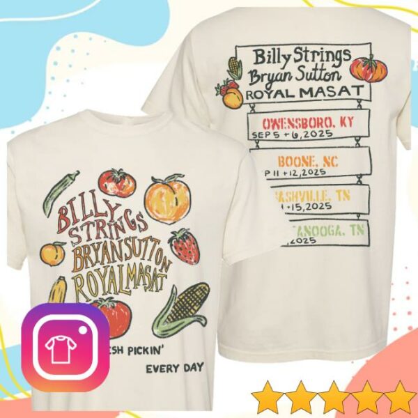 Billy Strings Store Merch Farm Fresh With Dates Tee