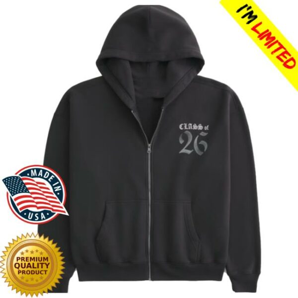 Hollisterco Store Merch Boxy Class Of 26 Graphic Zip-Up Hoodie