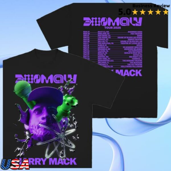Harry Mack Official Store Merch Anomaly Tour 2025 Black T-Shirt