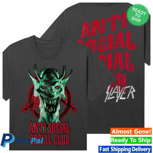 Antisocialsocialclub Store Merch Assc X Slayer Evil Club Tee