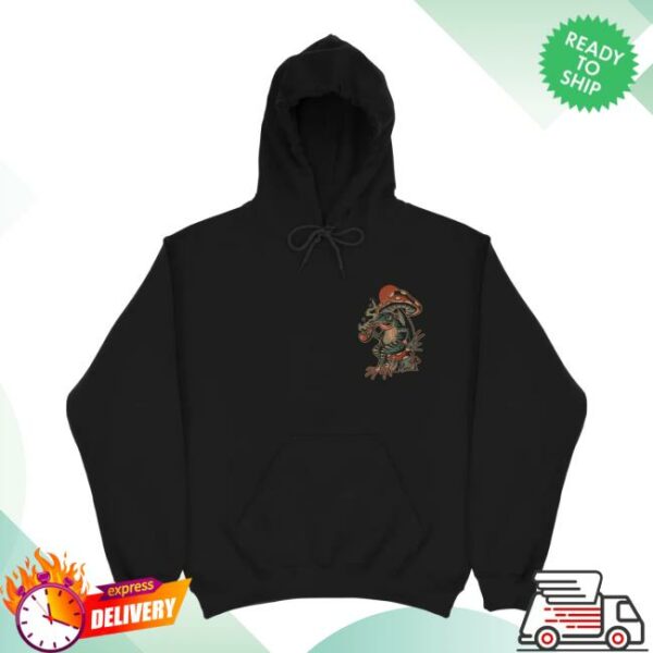 Hobojack Store Merch Mystical Frog Heavy Black Hoodie