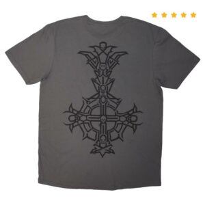 Cool Store Merch Ghost Chrome Logo & Grucifix Outline T-Shirt