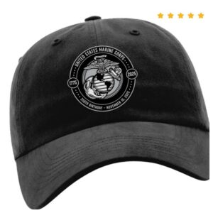Leatherneck For Life Store Merch 250Th Usmc Birthday Shield Structured Hat