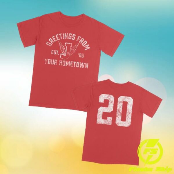Jonas Brothers Merch Store Vintage Red 20 Shirt