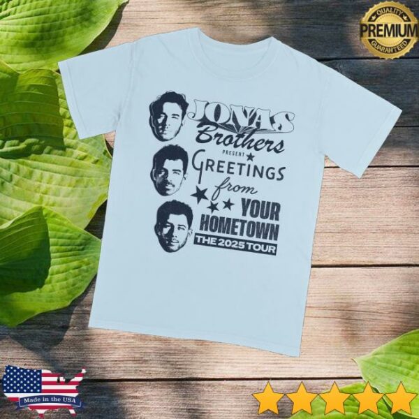 Jonas Brothers Merch Store Faces Greetings Shirt