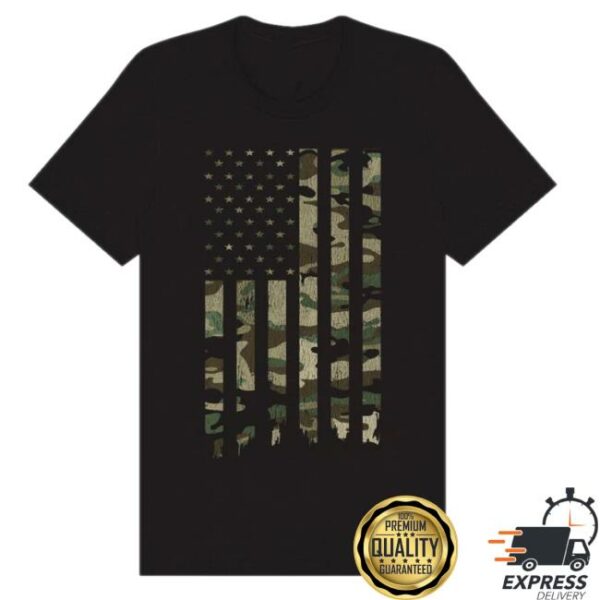 Tracy Lawrence Store Merch Black Camo Flag Tee