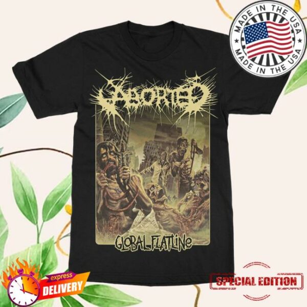 Indiemerchstore Aborted Global Flatline T-Shirts