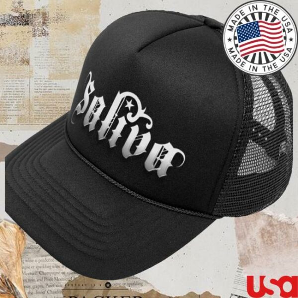 Saliva Store Merch Saliva Black Snapback Logo Hat