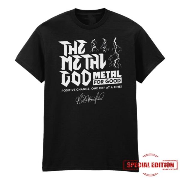 Metalforgood Store Merch Rob Halford X Mfg Adult Black T-Shirt