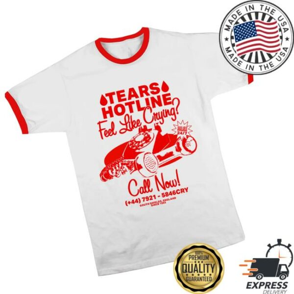 Perrie Store Merch Tears Hotline Ringer T-Shirt
