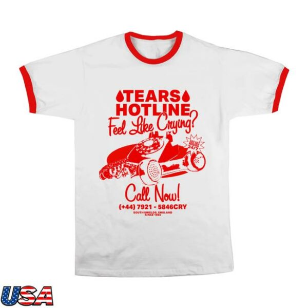 Perrie Store Merch Tears Hotline Ringer T-Shirt