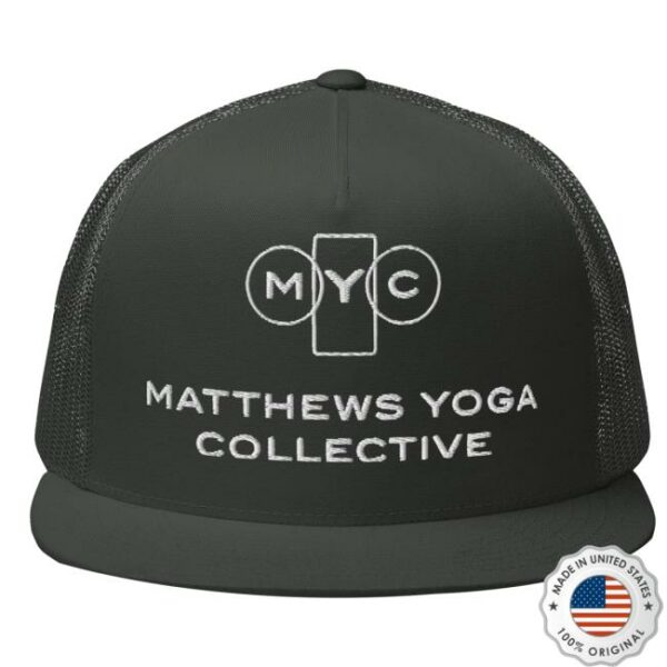 Merch Perch Store Merch Myc Full Logo Embroidered Flat Bill Trucker Cap