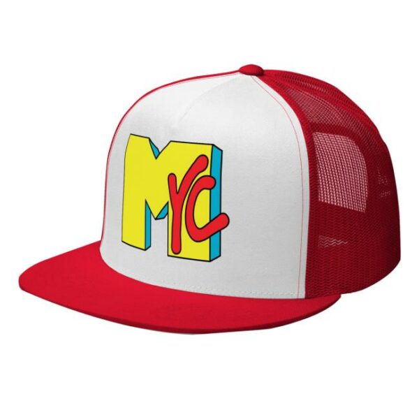 Merch Perch Store Merch Nyc 80S Printed Flat Bill Trucker Cap