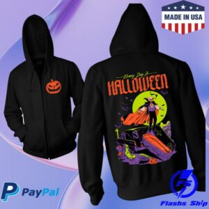 Cavitycolors Store Merch Every Day Is Halloween 2025 Zip-Up Hoodie