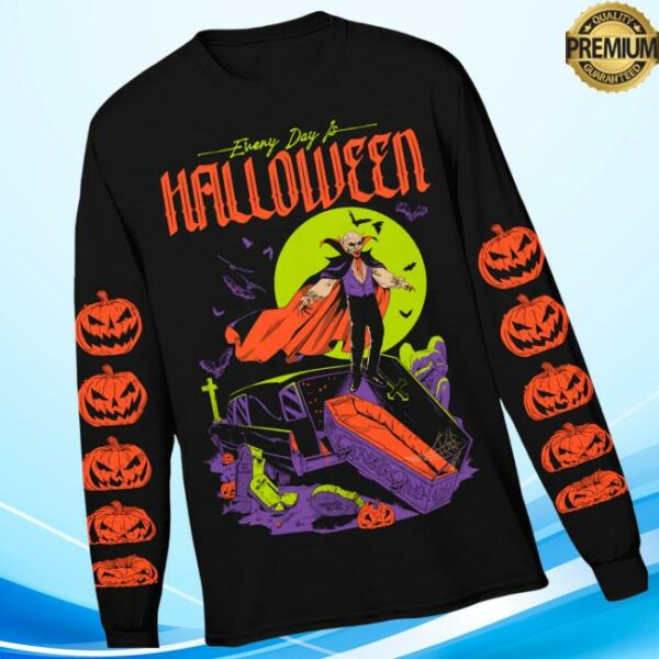 Cavitycolors Store Merch Every Day Is Halloween 2025 Long Sleeve Shirt