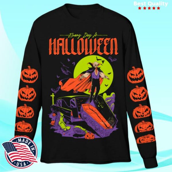 Cavitycolors Store Merch Every Day Is Halloween 2025 Long Sleeve Shirt