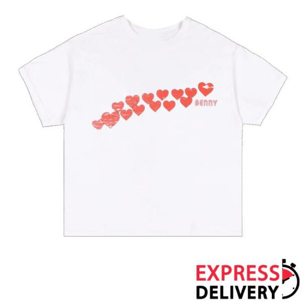 Benson Boone Store Merch Benny Hearts Tee