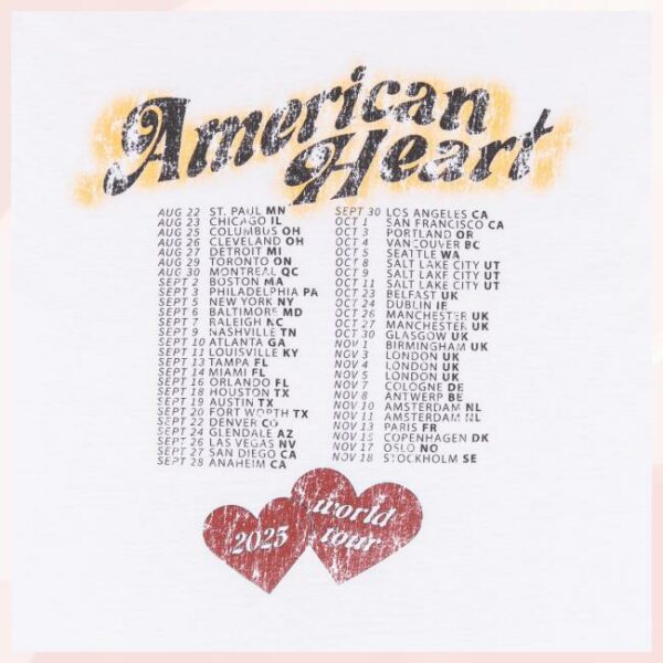 Benson Boone Store Merch Shop Heart Date Back Tee