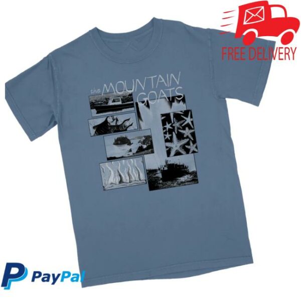 Hello Merch Store Collage Washed Denim T-Shirt