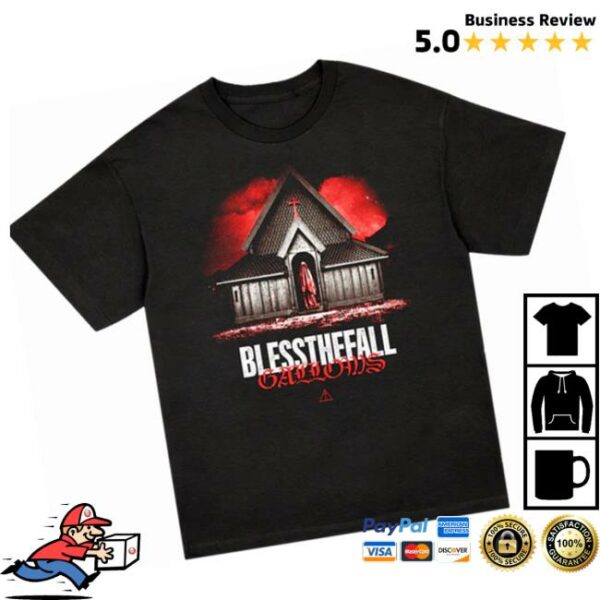 Rise Records Store Merch Blessthefall Gallows Album Art Black T-Shirt