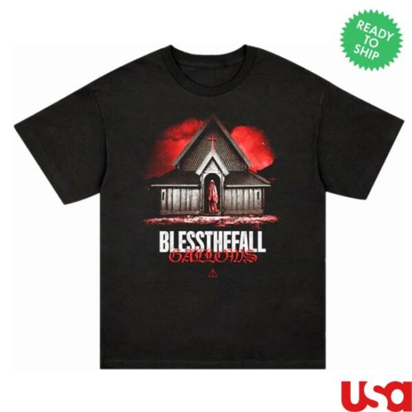 Rise Records Store Merch Blessthefall Gallows Album Art Black T-Shirt