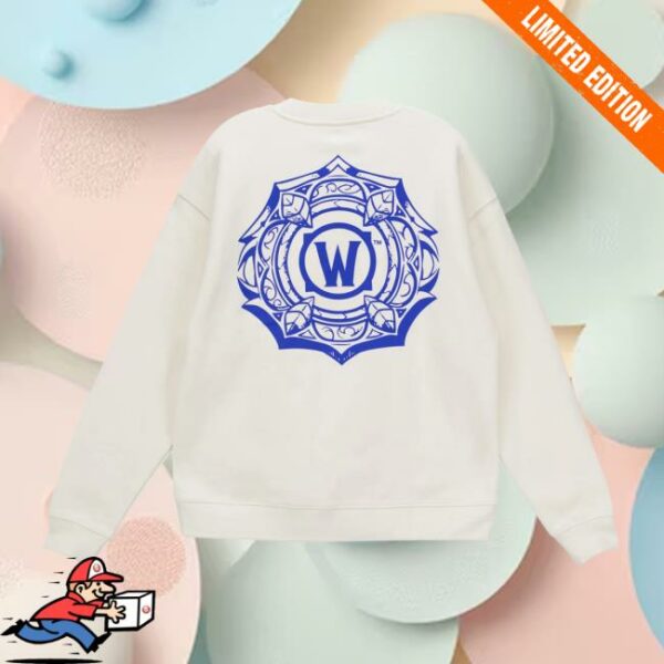 Blizzard Store Merch Midnight Dark Heart White Crewneck Sweatshirt
