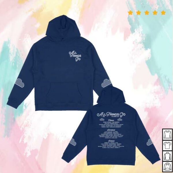 All Things Go Merch Store Blue Clouds Dc Lineup Hoodie