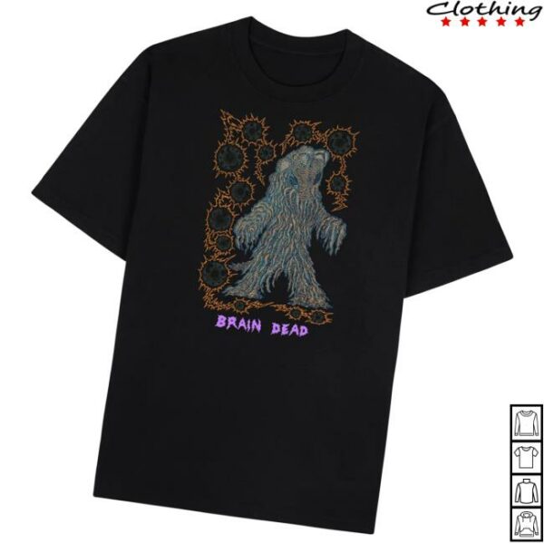 Godzilla Merch Store Exclusive Brain Dead X Godzilla Hedorah T-Shirt Black Variant