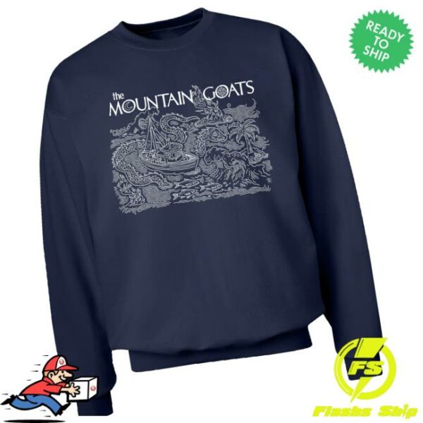 Hello Merch The Mountain Goats Sea Monster Navy Sweatshirt