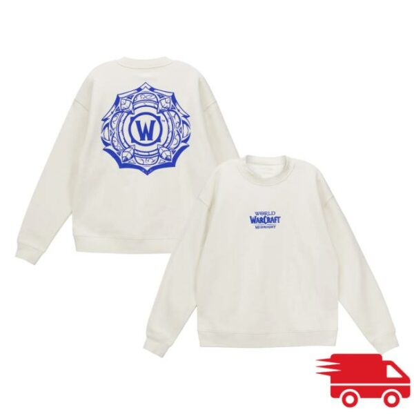 Blizzard Gear Merch Store World Of Warcraft Midnight Dark Heart White Crewneck Sweatshirt