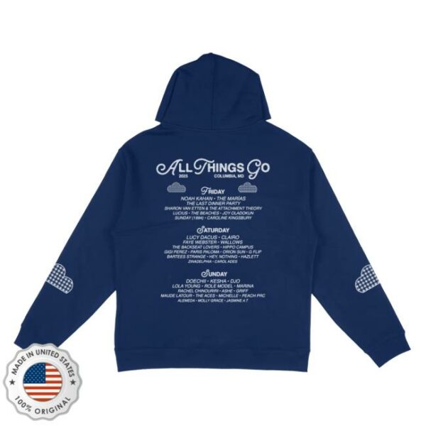 All Things Go Store Merch Blue Clouds Dc Lineup Hoodie