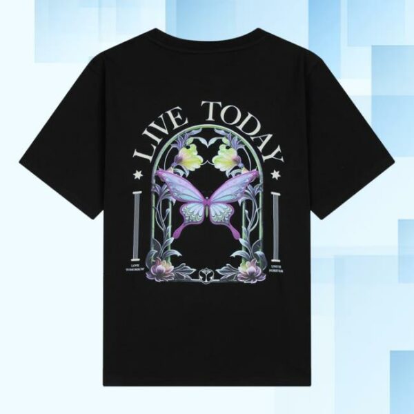 Tomorrowland Merch Store Butterfly Live Today T-Shirt Black