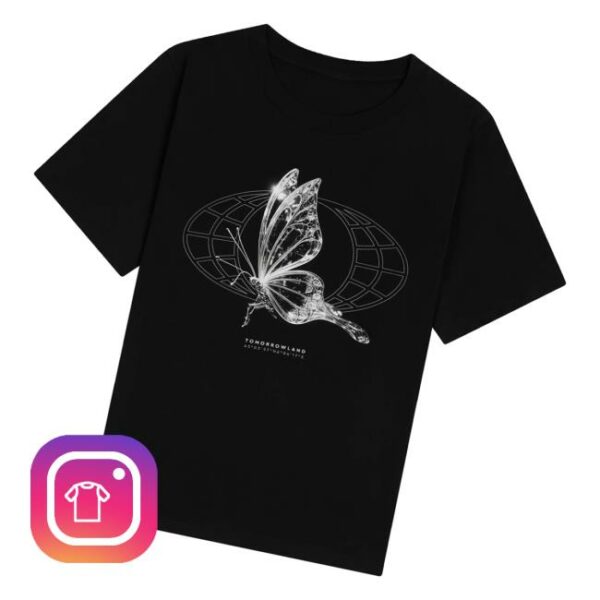 Tomorrowland Merch Store Glass Butterfly T-Shirt