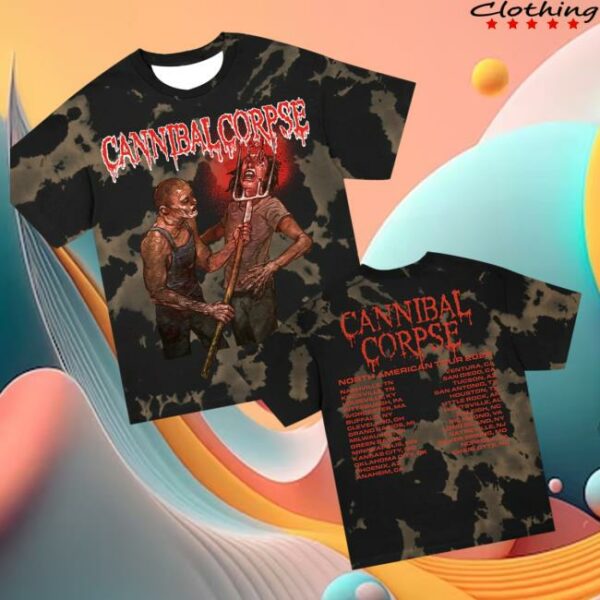 Cannibal Corpse Store Merch Pitchfork Impalement 2025 Tour T-Shirt