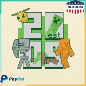 Minecraft Shop Merch Minecraft Est. 2009 Stacked Unisex Comfort Colors T-Shirt