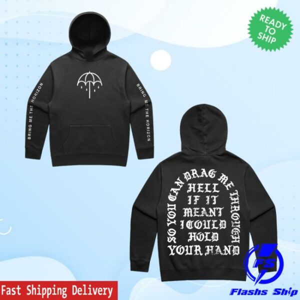 Bmth Shop Merch That’s The Spirit 10Th Anniversary Washed Black Hoodie