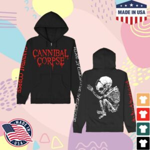 Cannibal Corpse Store Merch Butchered At Birth Fetus Zip Up Hoodie