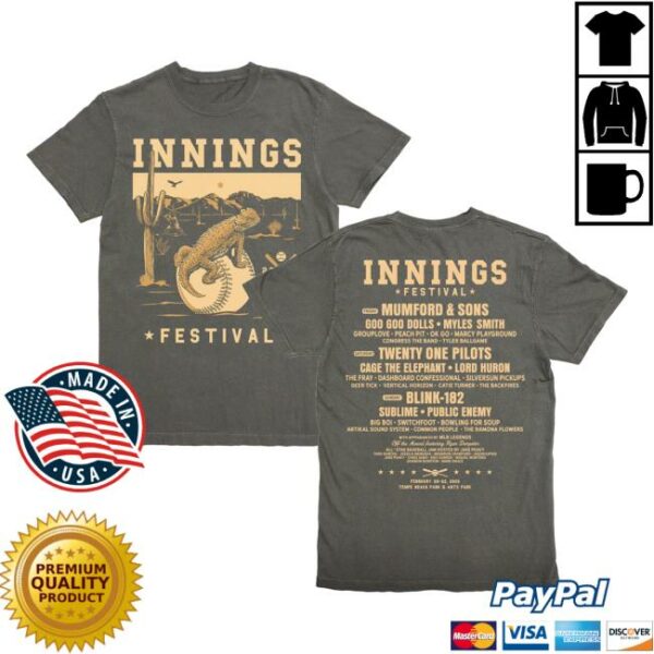 Innings Festival Merch Store Desert Slider Lineup Tee