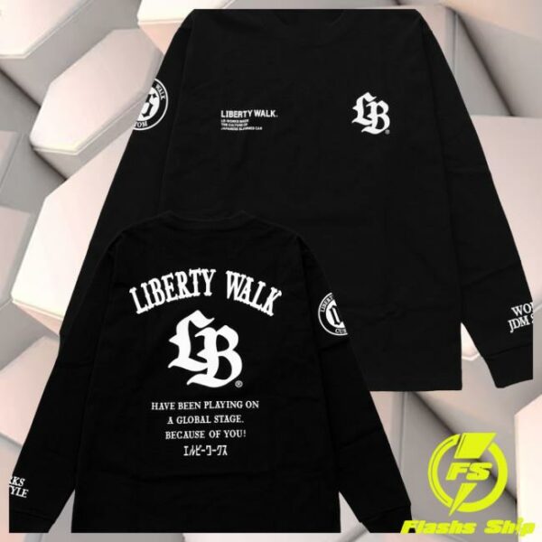 Lbwk Store Merch Lb Thorn Logo Black×White Long Sleeve Tee