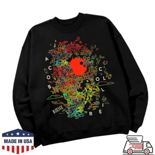 Jacob Collier Store Merch Djesse Vol 4 Doodle Black Crewneck Sweater