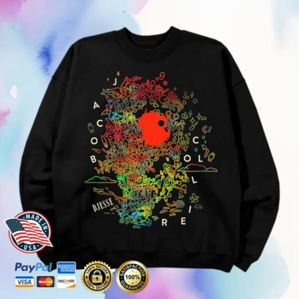 Jacob Collier Store Merch Djesse Vol 4 Doodle Black Crewneck Sweater